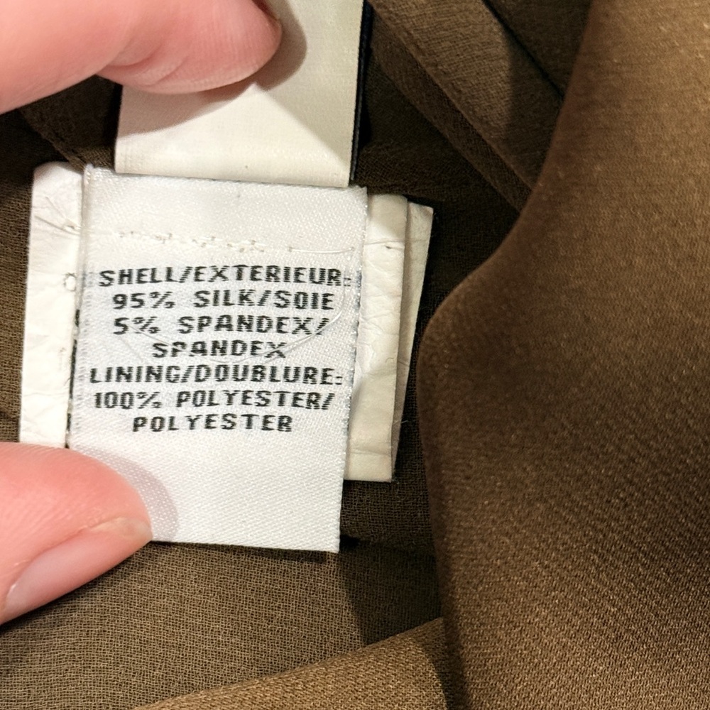 Diane Von Furstenberg Women’s Gwyneth Safari Olive Wrap Stretch Silk Dress Sze10 - Picture 15 of 16